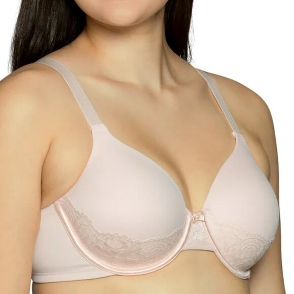 Vanity Fair Beauty Back Bra 38DD Full Figure Smoothing Underwire Lace Champagne - Picture 1 of 8
